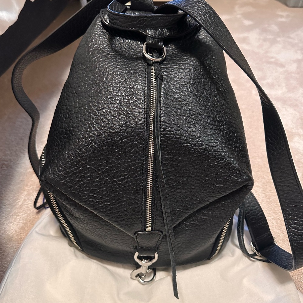 Black Leather Backpack